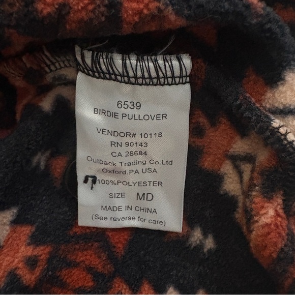 Men's Geometric Pattern Jacket in Black and Orange - Picture 8 of 9